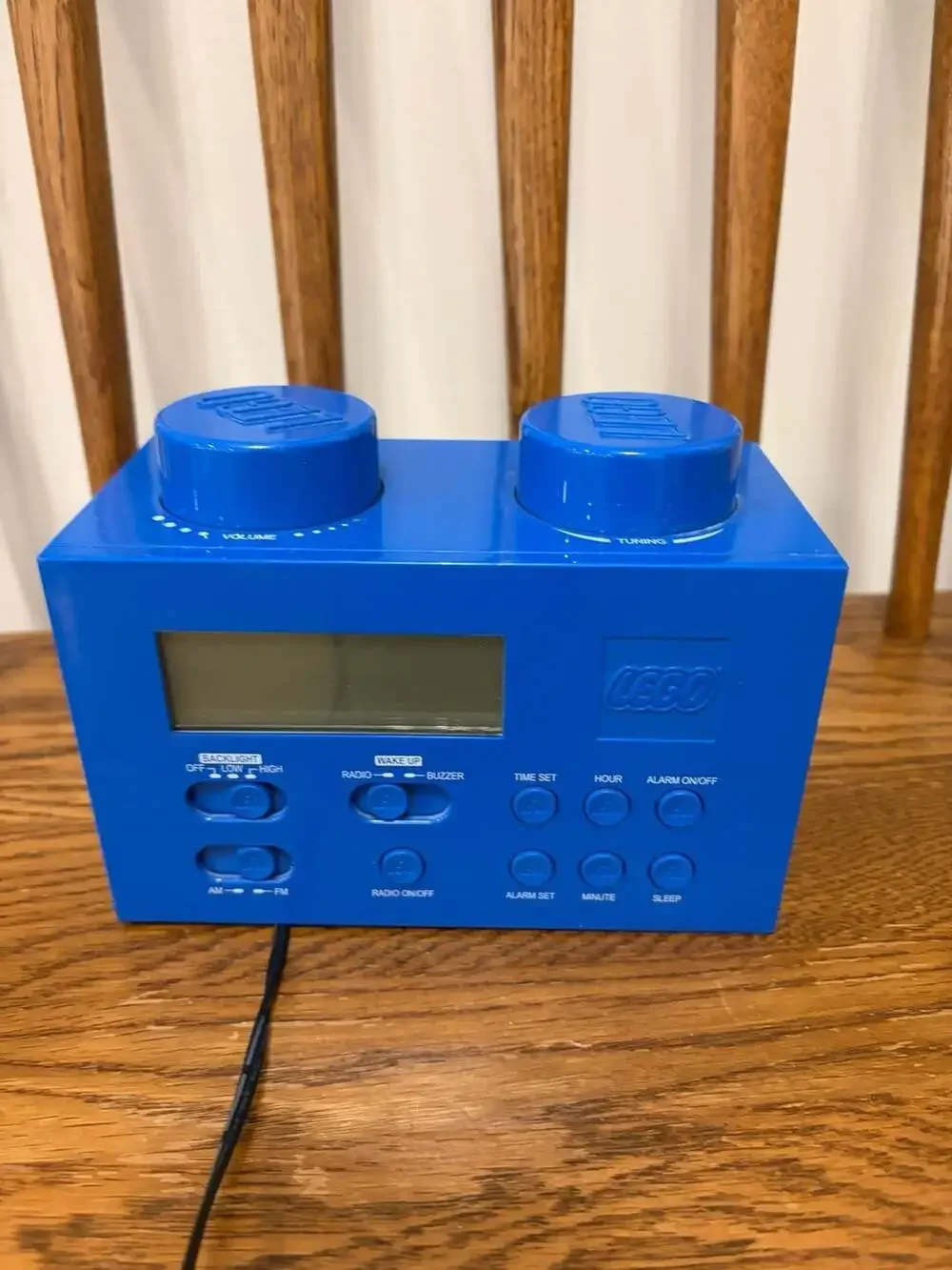 LEGO Portable Clock Radio Model LG11007 Blue Brick